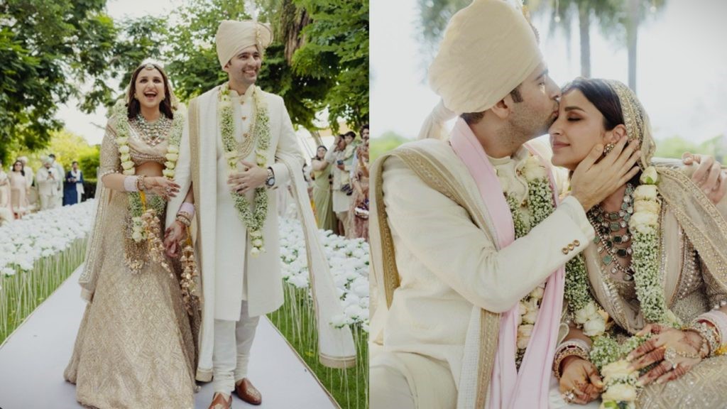বিয়ের পিঁড়িতে পরিণীতি ও রাঘব চাড্ডা