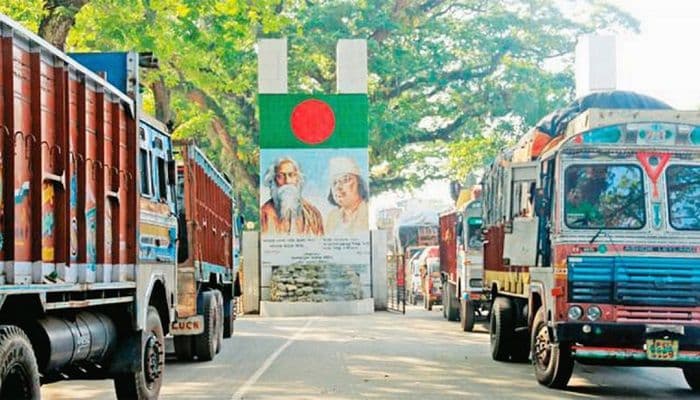 ভারতীয়দের বাধায় সিলেট সীমান্তে ৪ শতাধিক পণ্যভর্তি ট্রাক আটকা