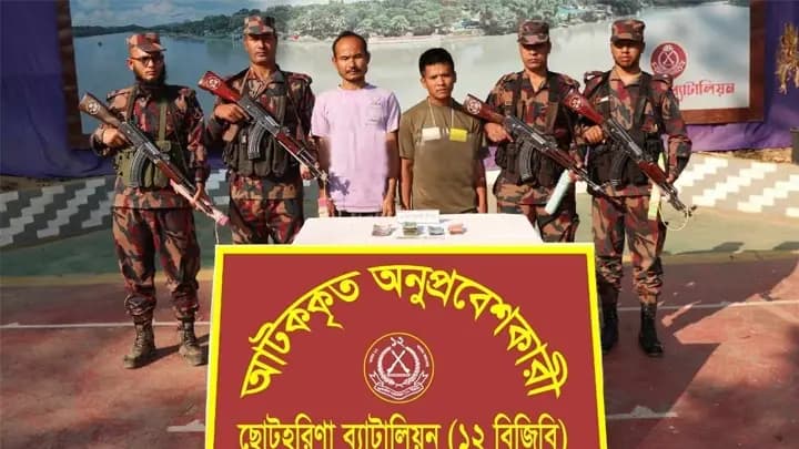 রাঙামাটিতে ভারতীয় আধার কার্ডসহ দুই নাগরিক আটক
