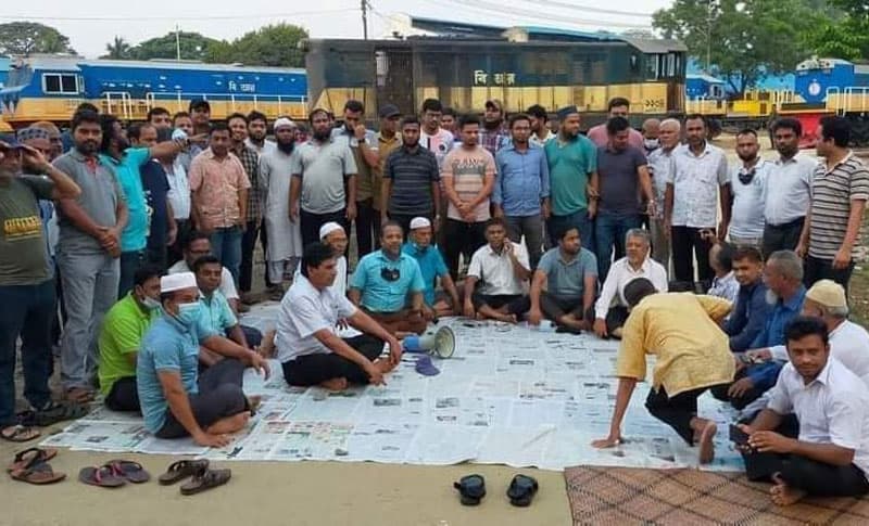 Train movement stopped across the country.