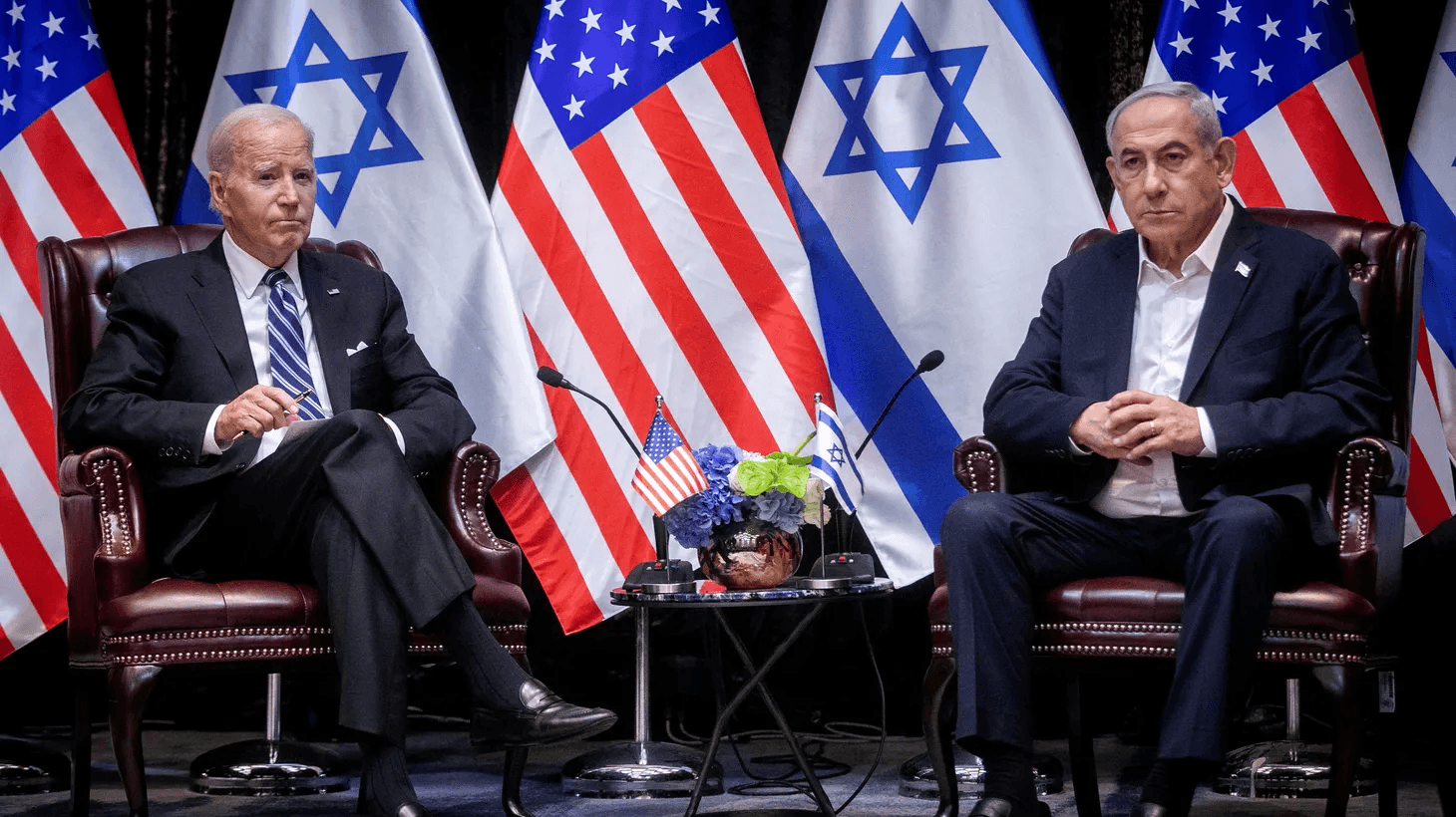 Netanyahu informs Biden that he is against Palestinian sovereignty in Gaza.