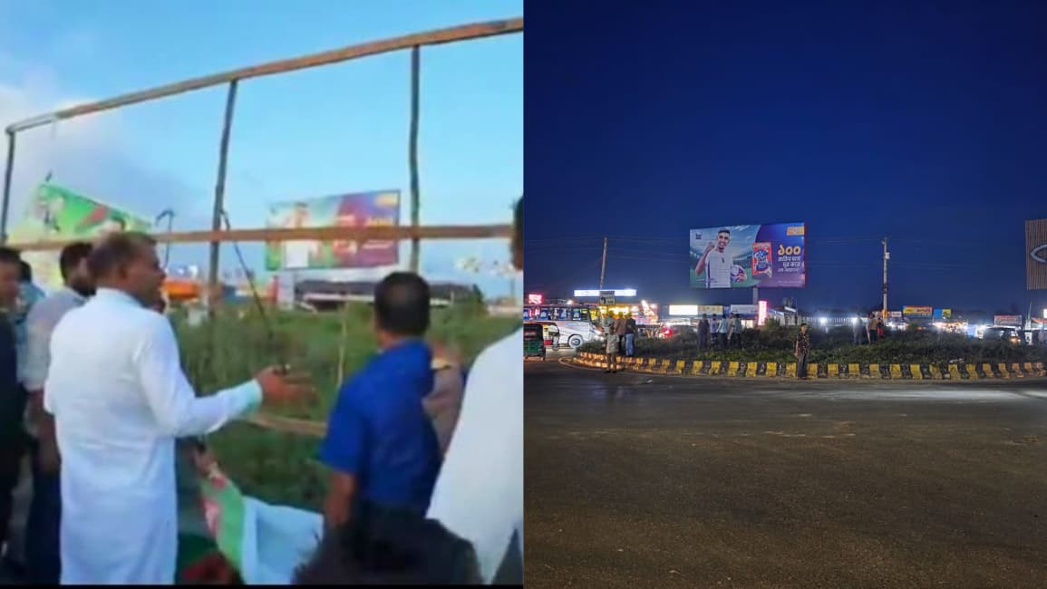 আনোয়ারায় টানেল চত্বরে নিজেদের রাজনৈতিক ব্যানার অপসারণ করে প্রশংসিত লায়ন হেলাল